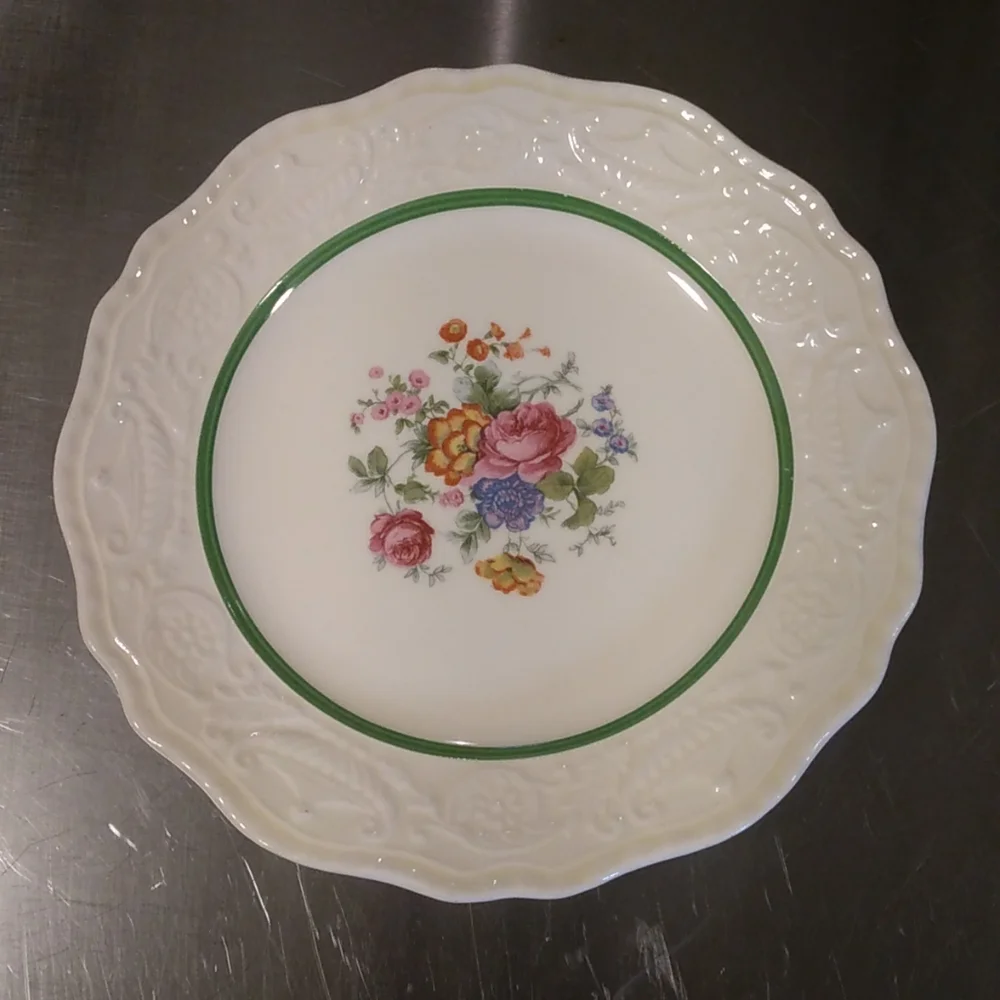 Adam Antique By Steubenville Dinner Plate (Will Glow Under Black Light)